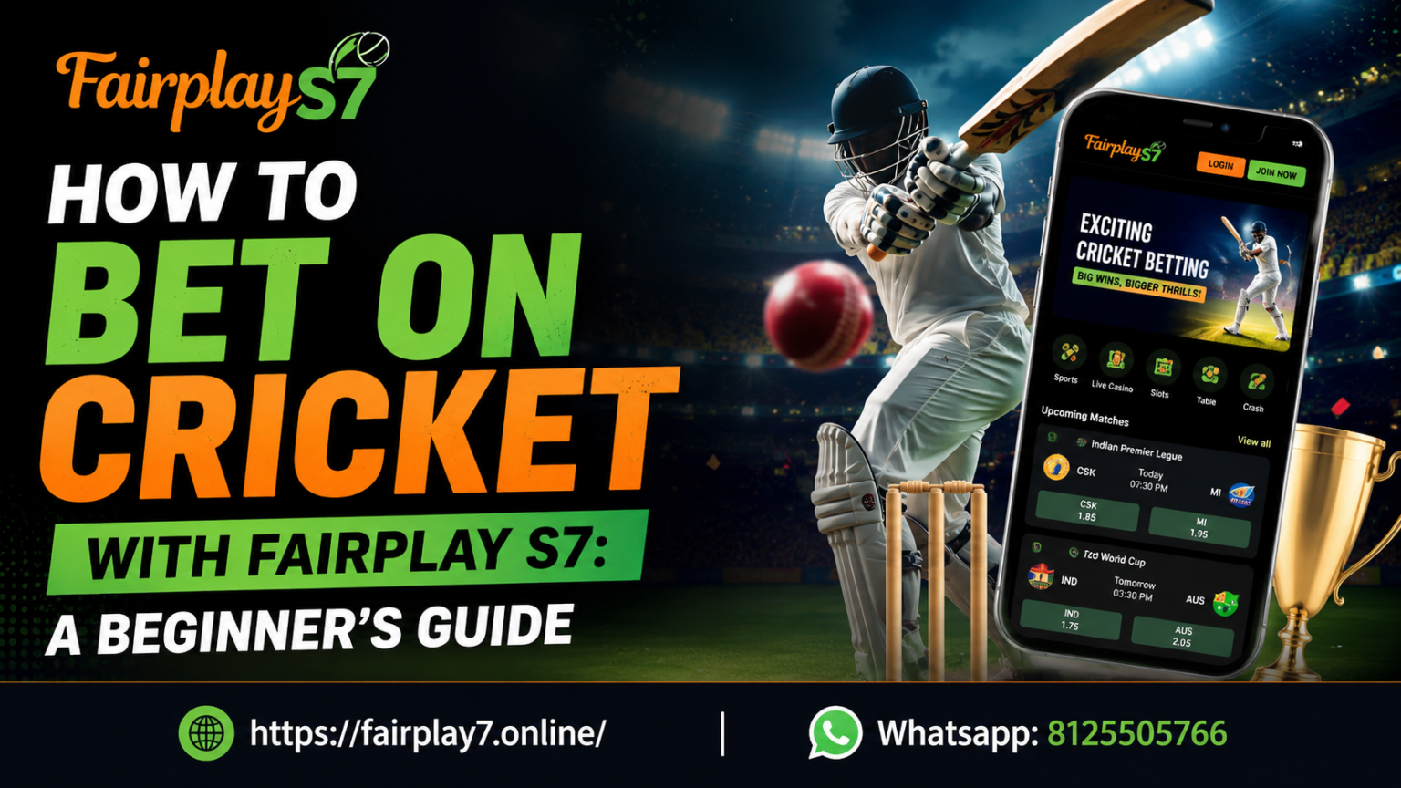 How to Bet on Cricket with FairPlay S7 - Beginner's Guide
